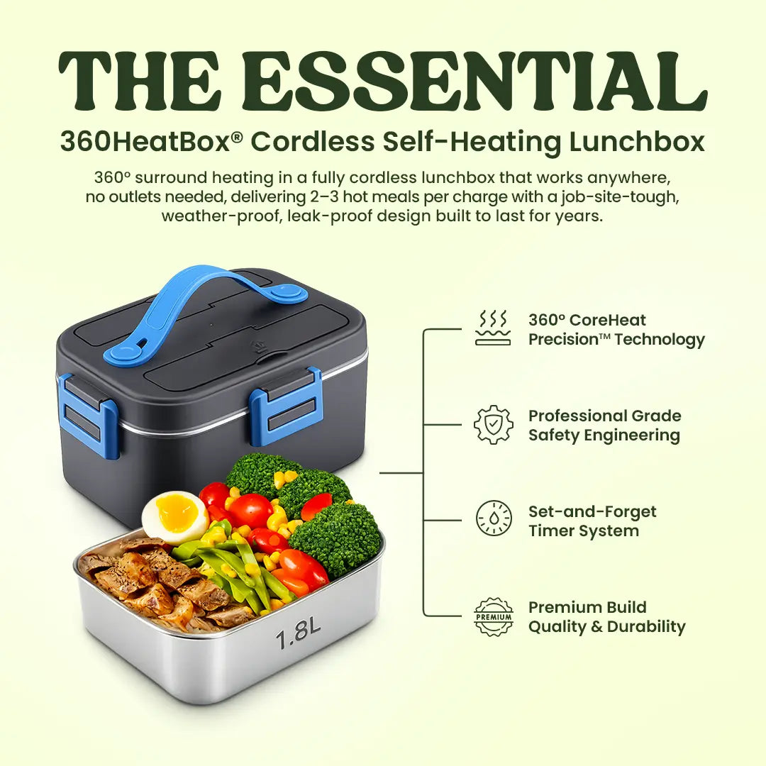 Atlas 360HeatBox® Cordless Self-Heating Lunchbox