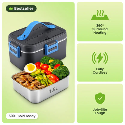 Atlas 360HeatBox® Cordless Self-Heating Lunchbox