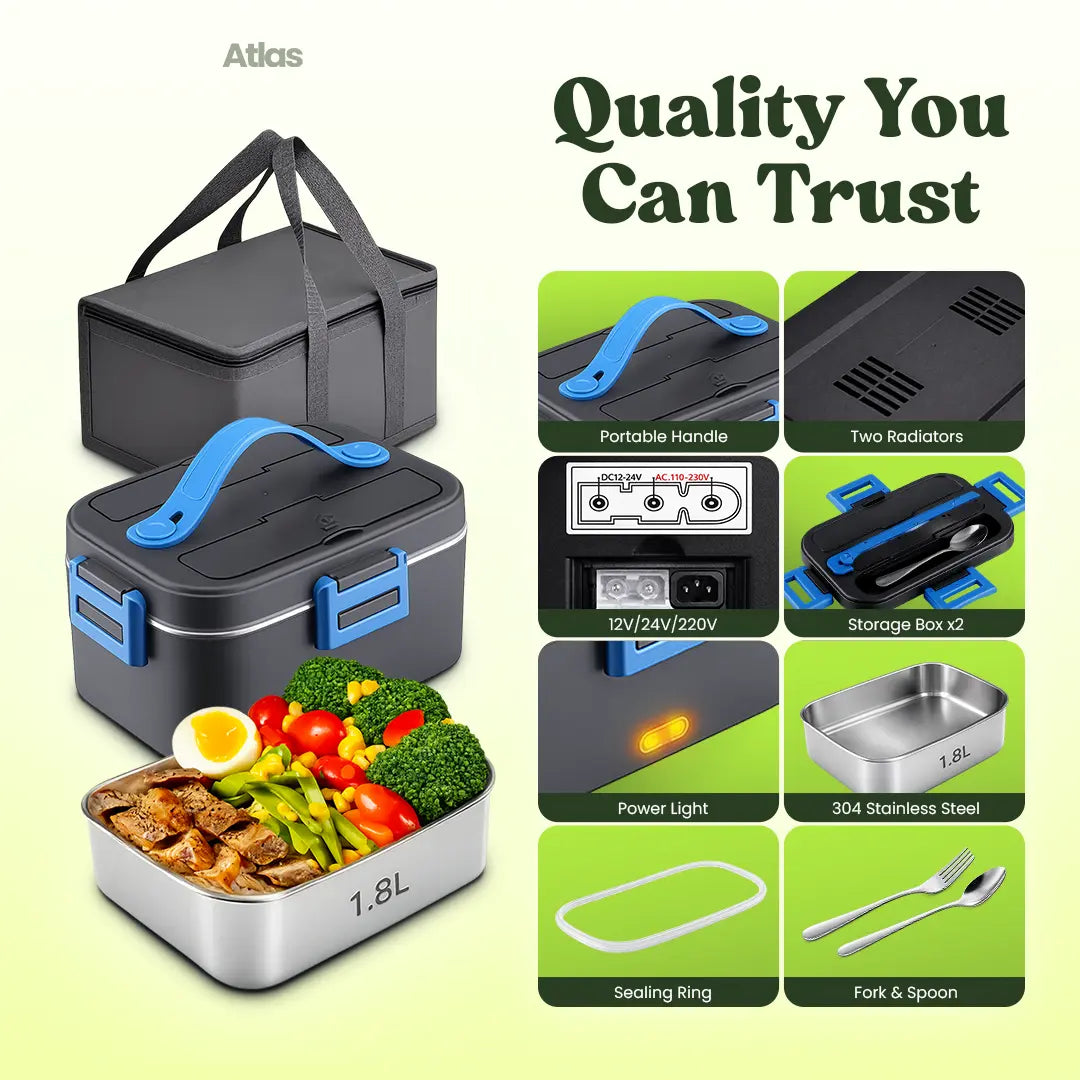 Atlas 360HeatBox® Cordless Self-Heating Lunchbox