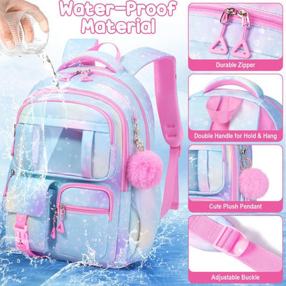 3-in-1 Waterproof School Backpack Set
